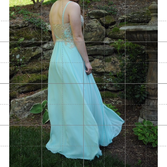 FAVIANA Light Blue Prom Dress - Picture 2 of 8